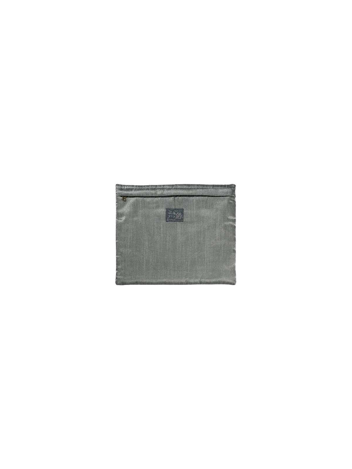 Squares Full Embroidery Tefillin Bag - Silver | Tefillin & Accessories